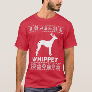 Whippet Dog Lover Christmas Reindeer Ugly Christma T-Shirt