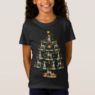 Whippet Dog Lover Xmas Lighting Whippet Christmas  T-Shirt