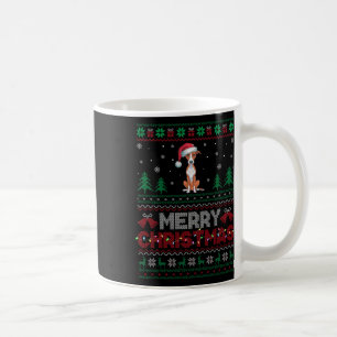Whippet Dog Lovers Santa Hat Christmas Tree Lights Coffee Mug