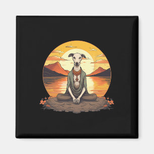 Whippet Dog Meditation Yoga Men Women Kids  Magnet