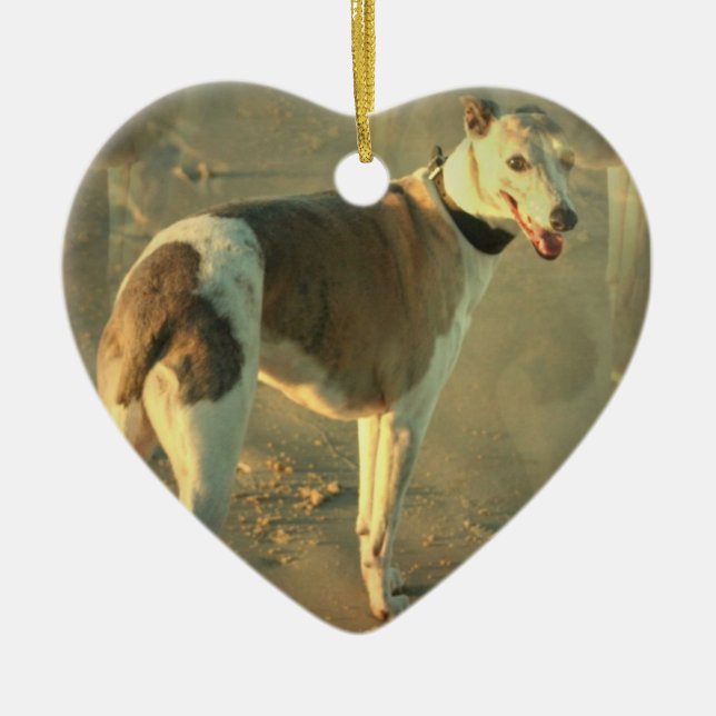 Whippet Dog Ornament (Front)