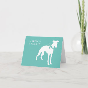 Whippet Dog Puppy Note Card
