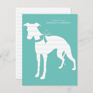 Whippet Dog Puppy Thank You Card