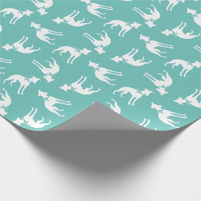 Whippet Dog Puppy Wrapping Paper (Corner)