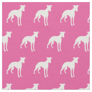 Whippet Dog Silhouette Pet Pink Fabric