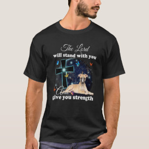 Whippet Dog The Lord Will Stand With You Christian T-Shirt