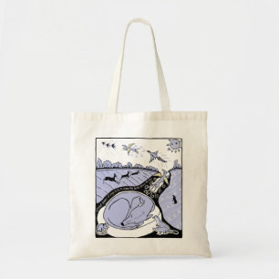 Whippet dreams illustration tote bag