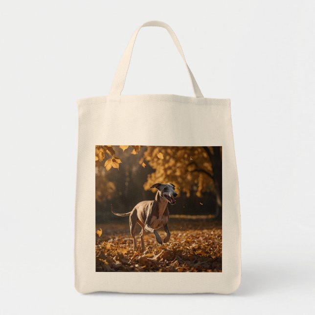 Whippet Elegant Grocery Tote Bag (Front)