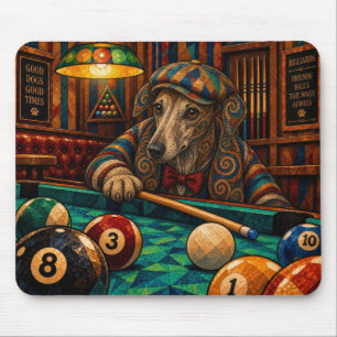 Whippet, Geometric Mosaic Mouse Mat
