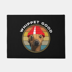 Whippet Good Funny 80s Music Dog Design Doormat