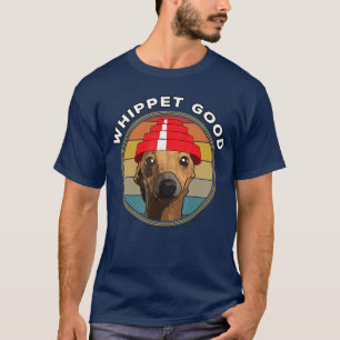 Whippet Good Funny 80s Music Dog Design vintage fr T-Shirt