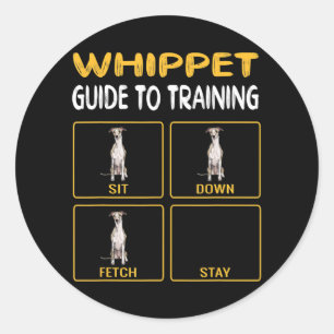 Whippet Guide To Training Dog Obedience Classic Round Sticker