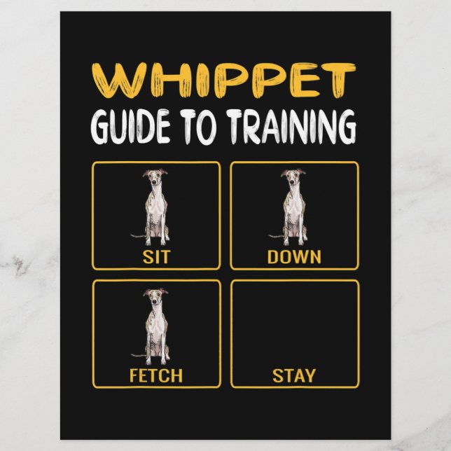 whippet guide to training dog obedience custom letterhead (Front)