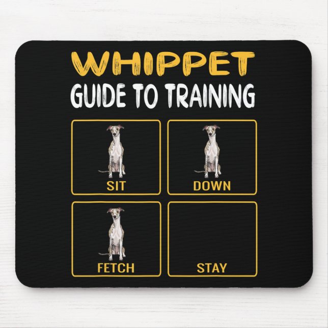 Whippet Guide To Training Dog Obedience Mouse Mat (Front)