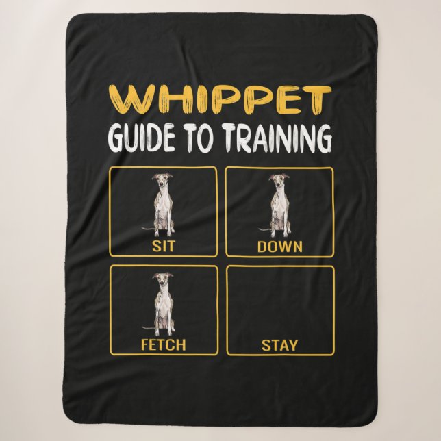 whippet guide to training dog obedience sherpa blanket (Front)