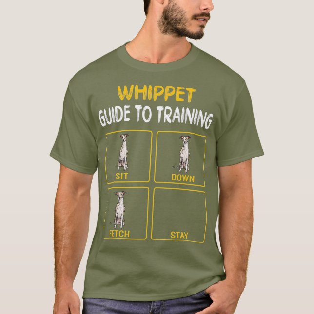 Whippet Guide To Training Dog Obedience T-Shirt (Front)
