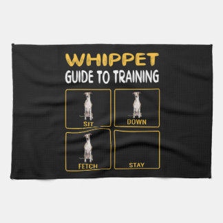 whippet guide to training dog obedience tea towel