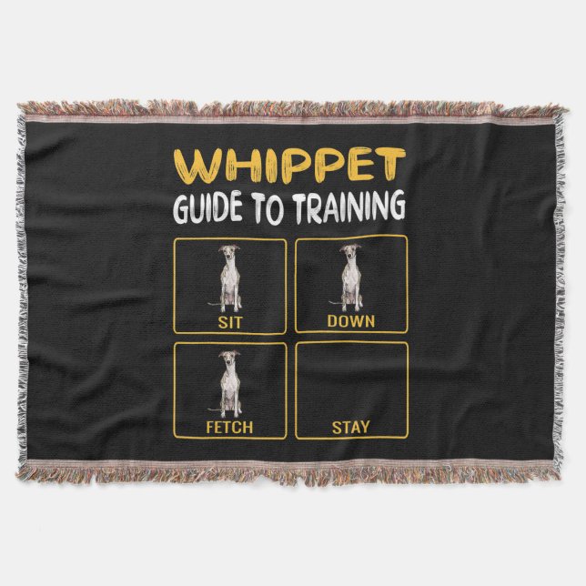 whippet guide to training dog obedience throw blanket (Front)