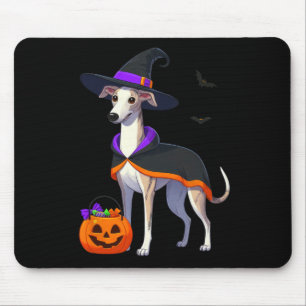 Whippet Halloween Witch Costume For Lover Dog For Mouse Mat