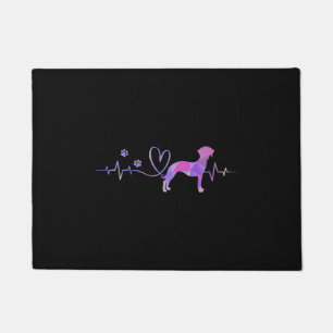 Whippet Heartbeat  Doormat