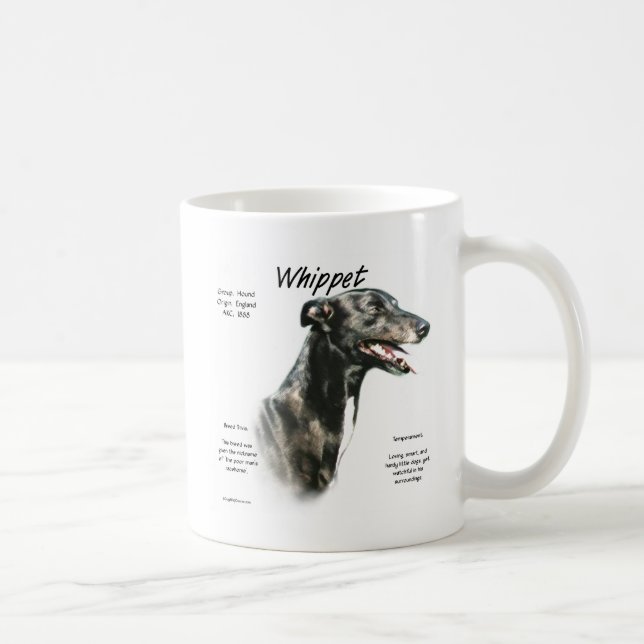 Whippet History Design Coffee Mug (Right)