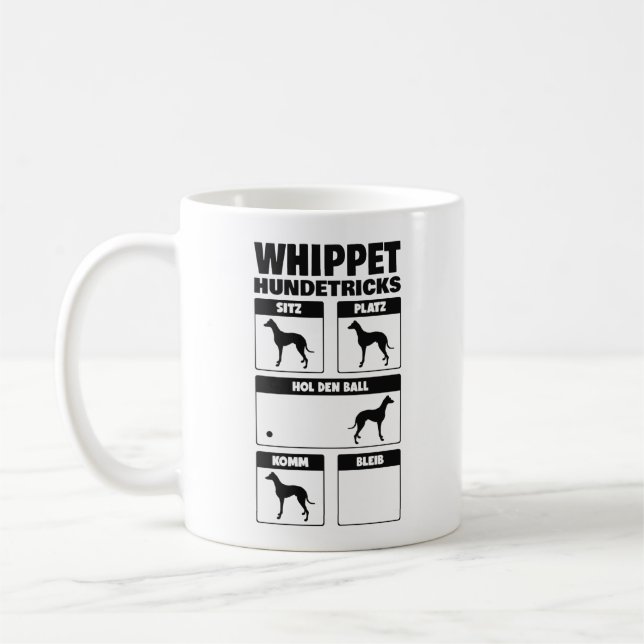 Whippet Hundetricks Windhund Tricks Sighthound Coffee Mug (Left)