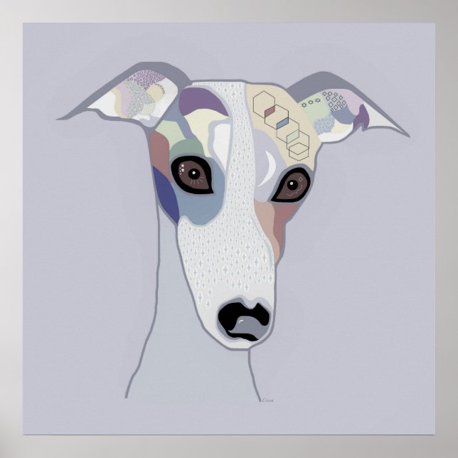 Whippet in Denim Colors Poster (Front)