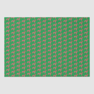 Whippet Italian Grey Christmas Dog Silhouette Gren Tissue Paper