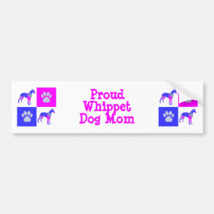 Whippet/Italian Greyhound Dog & Paw P&B Best Mum Bumper Sticker