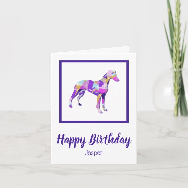 Whippet Italian Greyhound Dog Silhouette PPY&B Card (Front)