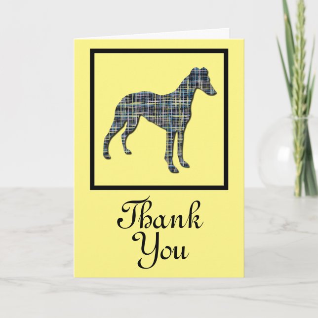 Whippet / Italian Greyhound Dog Thank You Greeting Card (Front)