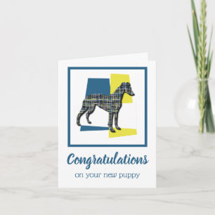 Whippet / Italian Greyhound Puppy Congratulations Card