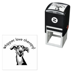 whippet love theraoy self-inking stamp