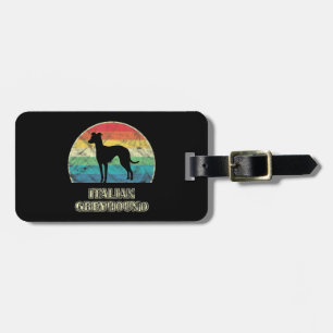 Whippet Lover Italian Greyhound Style Dog Luggage Tag