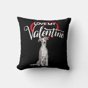 Whippet Lover Love My Whippet Dog Valentines Day Cushion