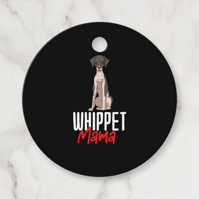 Whippet Mama Favour Tags (Front)