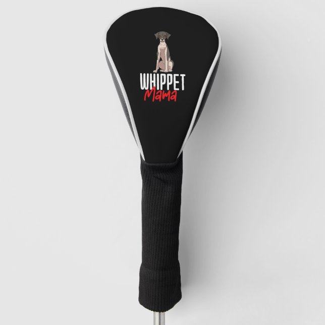 Whippet Mama Golf Head Cover (Front)