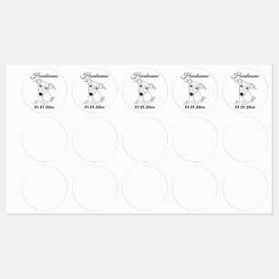 Whippet Minimalist Line Art personalized dog brand