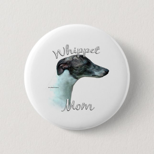 Whippet Mum 2 6 Cm Round Badge (Front)