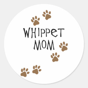 Whippet Mum for Whippet Dog Moms Classic Round Sticker