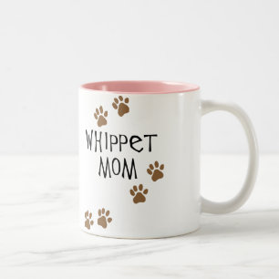 Whippet Mum for Whippet Dog Moms Two-Tone Coffee Mug