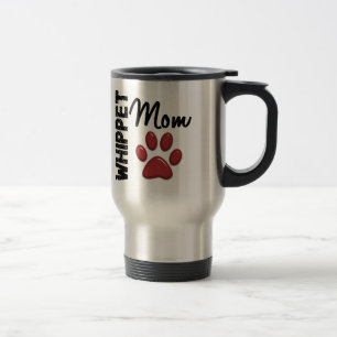 Whippet Mum Paw Print 2 Travel Mug