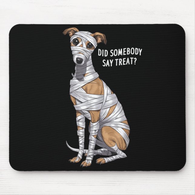Whippet Mummy Halloween Dog Mouse Mat (Front)