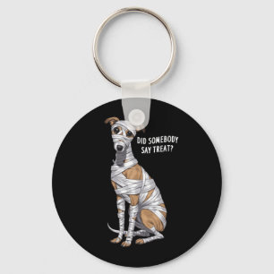 Whippet Mummy Halloween Dog Performance Key Ring