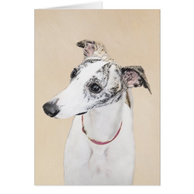 Whippet Painting - Cute Original Dog Art (Front)