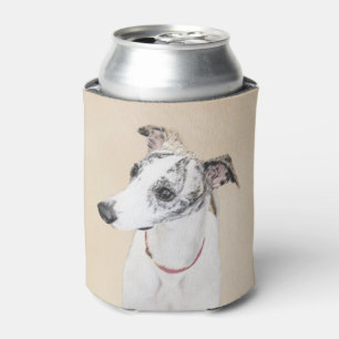 Whippet Painting - Cute Original Dog Art Can Cooler
