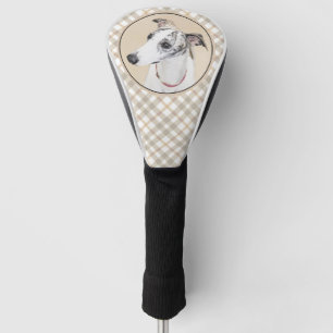 Whippet Painting - Cute Original Dog Art Golf Head Cover