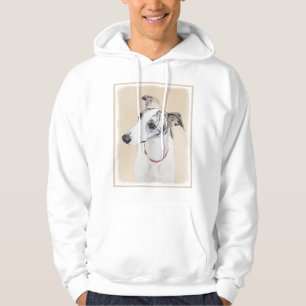 Whippet Painting - Cute Original Dog Art Hoodie