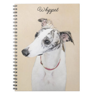 Whippet Painting - Cute Original Dog Art Notebook