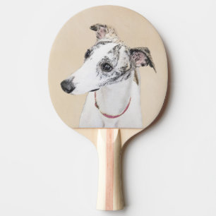 Whippet Painting - Cute Original Dog Art Ping Pong Paddle